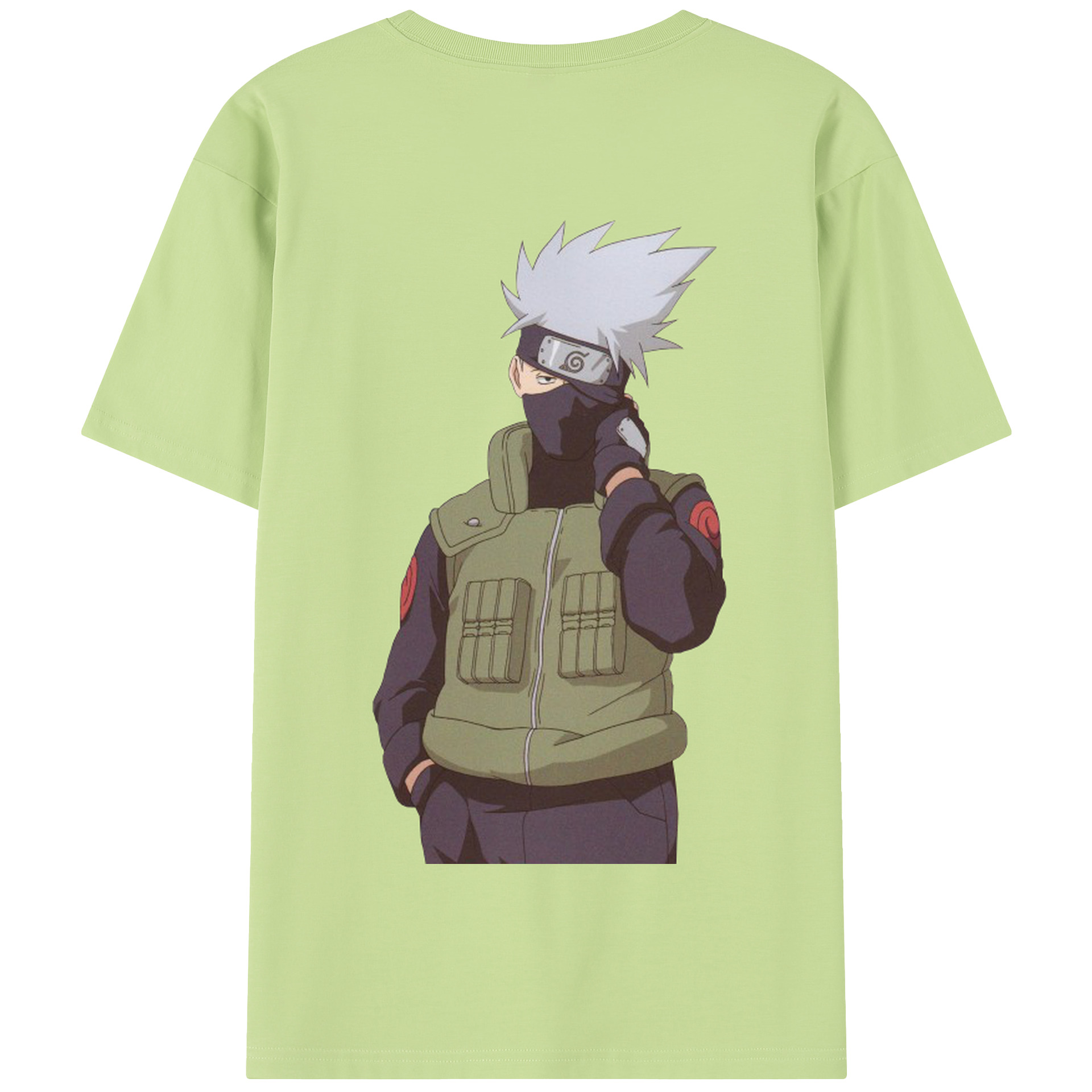 （画像用） NARUTO -ナルト- はたけ カカシ Hatake Kakashi 綿100％半袖Tシャツ（背面プリント）